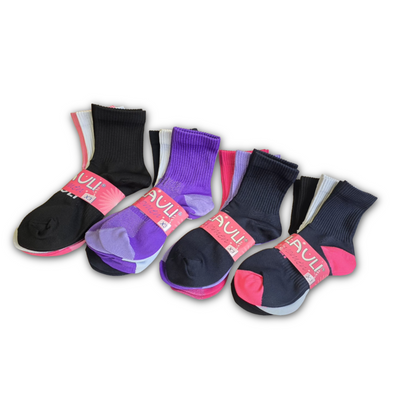 Pack x3 Medias Deportivas Caña Alta Dama Colores Surtidos Lauli